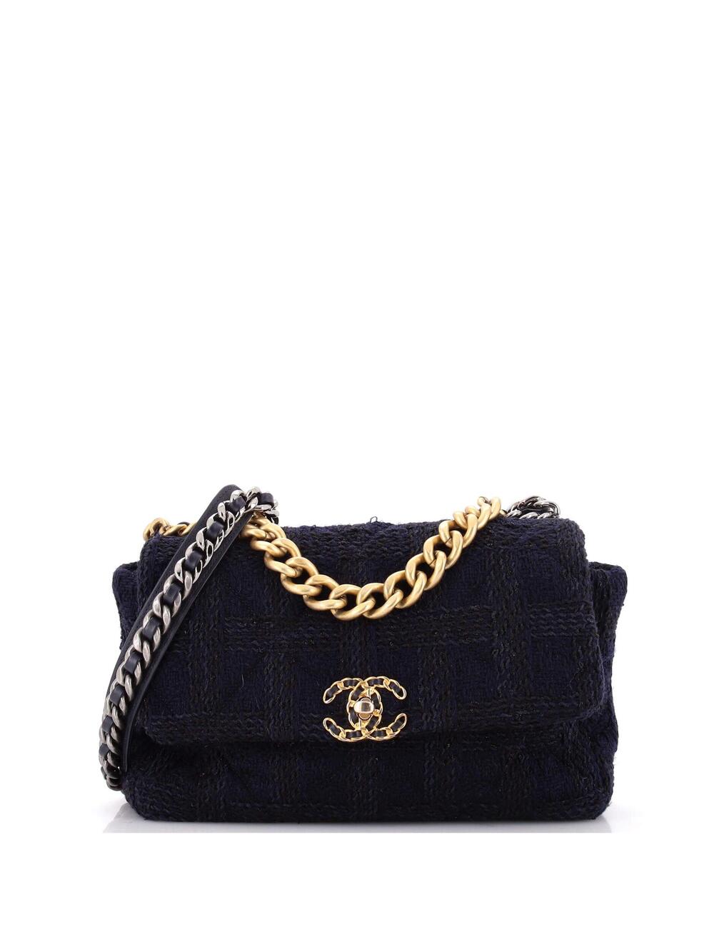 Chanel 19 Flap Bag Quilted Tweed Large #269855C44B